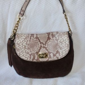 Michael Kors suede/"snakeskin" bag